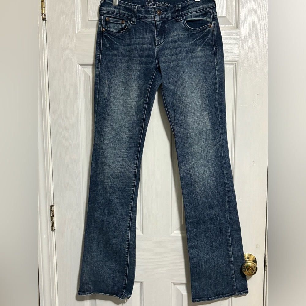 delia's Reese Jeans Women's size 7/8 Bootcut Low Rise Stretch Blue (29x30)